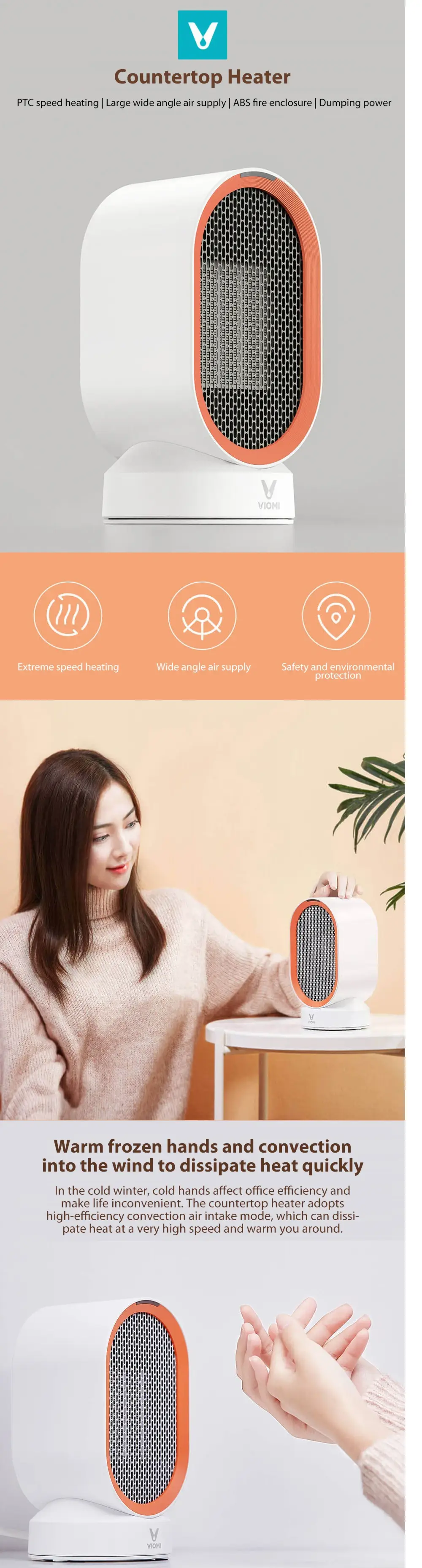 XIAOMI VIOMI VXNF01 Countertop Intelligent Thermostatic Control Heater